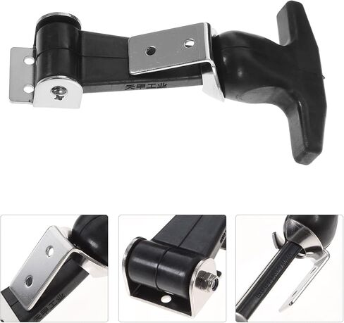 Baluue Rubber Hasp Flexible T-Handle Draw Latches Elastic Stainless Steel Rubber Draw Latches with Brackets, 2pcs in Saudi Arabia