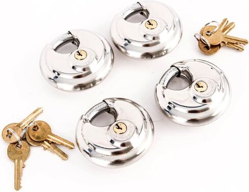 Red Hound Auto 2-3/4 Inches 70mm Stainless Disc Padlock Shackle Trailer Self Storage Single Lock with 2 Keys in Saudi Arabia