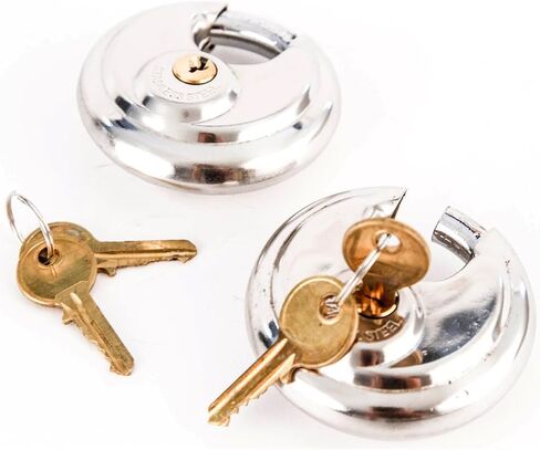 Red Hound Auto 2-3/4 Inches 70mm Stainless Disc Padlock Shackle Trailer Self Storage Single Lock with 2 Keys in Saudi Arabia