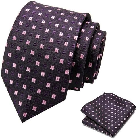 Cromoncent Mens Long Sleeve Dress Shirt and Tie Set Suit Shirt with Matching Tie and Handkerchief in Kuwait