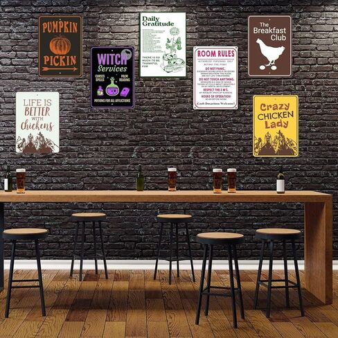 Daily Gratitude Room Decor Aesthetic Wall Decor, Funny Metal Tin Sign Green Boho Home Coffee Wall Office Decor 8X12Inch in Kuwait