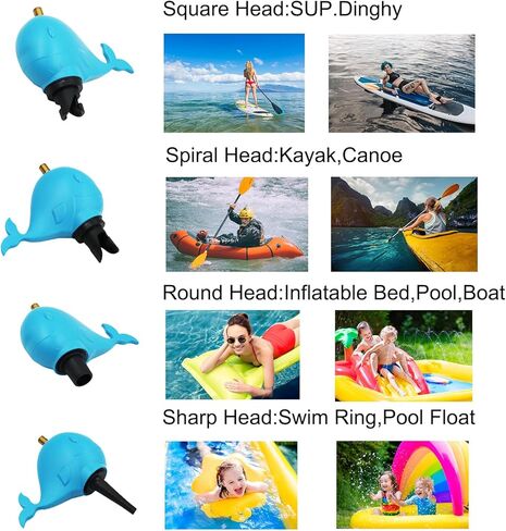 محول مضخة SUP عالمي قابل للنفخ مع توافق صمام 4 في 1، محول سهل الاستخدام لألواح التجديف وزوارق الكاياك والأسرة الهوائية والمزيد in Kuwait