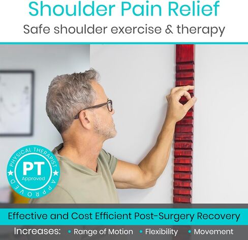 Vive Wooden Finger Ladder for Physical Therapy - Easy Shoulder Rehab Equipment for Pain Relief - Occupational Rehabilitation Exercise for Frozen Shoulder, Chronic Pain, Rotator Cuff Injury, Surgery in Saudi Arabia