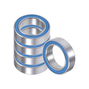 5pcs 6700-2RS Ball Bearing - [10x15x4mm] Chromium Steel Blue Sealed Deep Groove Ball Bearings for Machinery Applications Industrial Equipment