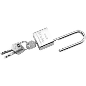 MroMax 1Pc Keyed Padlock, 1.18" Wide Iron Padlock, Keyed Different Long Beam Padlock for Gym or School Lockers, Drawer and File Cabinet