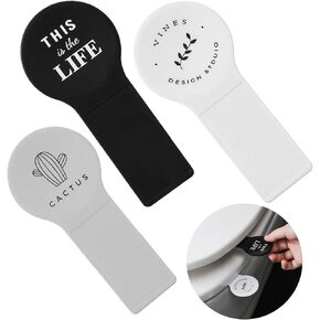 3 Pcs Fashion Pattern Toilet Seat Lifter,Avoid Touching Toilet Seat Handle Seat Cover Lifter,Handle Hygienic Clean, Toilet lid handle,Adhesive,Hygiene(Three-Design) White
