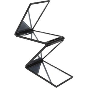 4 Way Mirror, Hair Mirrors 360 Degree Makeup Mirror Panel Foldable Haircut Handheld Plastic Frame Desktop for Braiding Hair Cutting Colouring Styling Home Multifunctional Portable No Blind Area