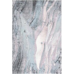 SAFAVIEH Glacier Collection 2'3" x 4' Pink / Blue GLA126U Modern Abstract Non-Shedding Living Room Bedroom Accent Rug