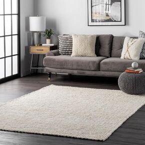 nuLOOM Hailey Hand Woven Jute Area Rug, 5x8, Off-white