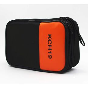 KCH19 Double Layered & Padded Carrying Zipper Case with Wrist Strap Use for Handheld Multimeter,Phase Indicator,Thermometer, Calibrator,Clamp Meter