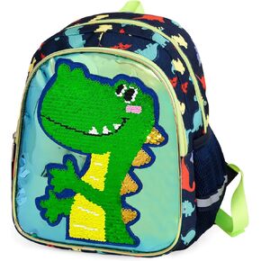 Toddler Backpack for Boys and Girls, Cute Dinosaur Backpack for Preschool or Kindergarten, Sequin School Bag Kids Backpack