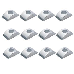 12Pcs Silver M8 Solid Half Moon Nuts Washer Spacer Furniture Hardware Accessories for Furniture Connect (Length 27mm x Width 14mm), Spacers and Standoffs