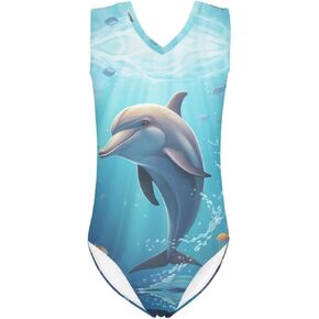DISNIMO One Piece Leotards for Girls Gymnastics 3-14 Years Kids Dance Clothes Summer Beachwear Swimsuit
