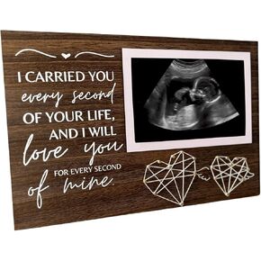 InnoBeta Miscarriage Gifts for Mothers, Baby Loss Gifts, Miscarriage Memorial Picture Frame, Rustic Wood Photo Frame with Handmade String Art, Fits One 4"x 6" Photo