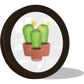 Colorful Round Photo Frames for Wall Mounting Display or Table Mounting Picture Frame Decorative Hanging Circle Photo Frame for Kitchen Gallery Wedding Round Frame (Black,5 Inch)