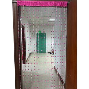 ZiDeTang Acrylic Beaded Heart Door Curtain Home Décor Tassel Room Divider Curtain Color Brown Pack of 1