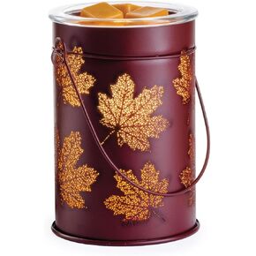 CANDLE WARMERS ETC. Vintage Bulb Illumination Fragrance Warmer- Light-Up Warmer for Warming Scented Candle Wax Melts and Tarts to Freshen Room, Fall Leaves
