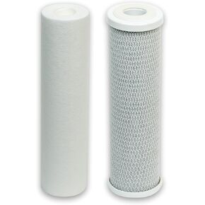 CFS – Replacement Water Filter Kit Includes Sediment & Carbon Cartridge Compatible with 10" Reverse Osmosis and Under Sink Systems Models – Removes Bad Taste & Odor – 1 Micron (1 Pack Filter Kit)