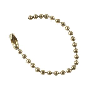 Brady 23306 4-1/2" Size Number 6 Brass Beaded Chain (Pack Of 100)