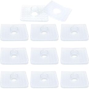 10PCS Glass Clamp Connector Square Frameless Glass Clamp Connector Shower Door Fixed Panel Glass Hinge Replacement Parts Glass Door Hinge Replacement Gasket