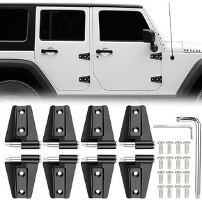 Door Hinge for Jeep Wrangler JK 2007-2018 Steel Anti-Rust 4 Door Black(8 Pack 4-Door(Matte))