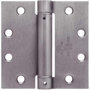 Nuk3y Commercial Grade Heavy Duty, UL rated 4.5 in. x 4.5 in. Spring Hinge (Satin Chrome)