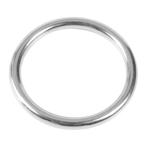 Alomejor 304 Stainless Steel Welded O Ring Line Dia. 5mm for Pet Collar Solid Strong Bearing Capacity Ring Diving Accessory(05055 Line Dia. 5mm * Inner Dia. 55mm)