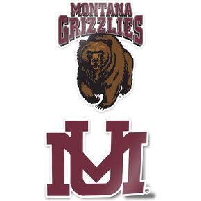 Desert Cactus University of Montana Stickers Grizzlies UM Griz UMont Vinyl Decal Laptop Water Bottle Car Scrapbook (4 Inch Set V1)