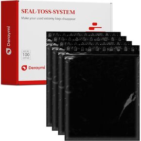 100 Pcs Ostomy Disposable Bags 11x15.7 Bag Size Discreet Preventing Odors Ostomy Pouch Disposable Bags for Waste Colostomy Bags