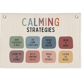 Mental Health Decor Banner, Psychological Wall Hanging Banner Flag Decor, Positive Affirmations Wall Decor, Inspirational Wall Art, Calming Strategies