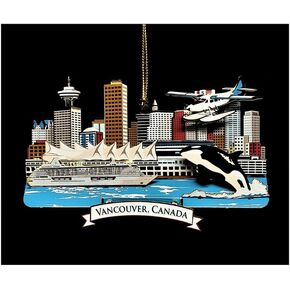 Vancouver Canada Ornament Color Brass