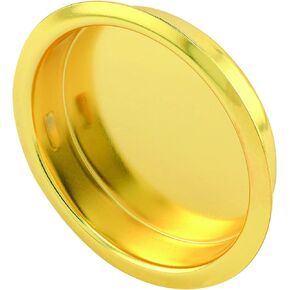 Prime-Line N 6765 1-3/4 In., Brass Plated Bypass Door Pull Handle (2 Pack)