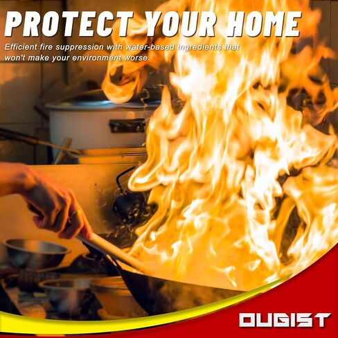 طفايات حريق للمنزل 1200 مل والتي يمكن أن تمنع إعادة الاشتعال، طفايات حريق سهلة التنظيف للمنزل / السيارة / المطبخ / طفاية حريق صغيرة مناسبة لجميع أنواع الحرائق. in Kuwait