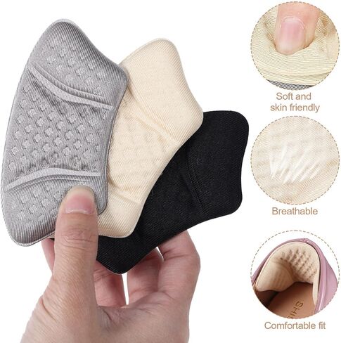 Healifty 6 Pairs Heel Pads Heel Grips Shoe Heel Pad Heel Cushion Heel Protectors Shoe Pads Inserts Shoe Filler or Shoes Too Big in Saudi Arabia