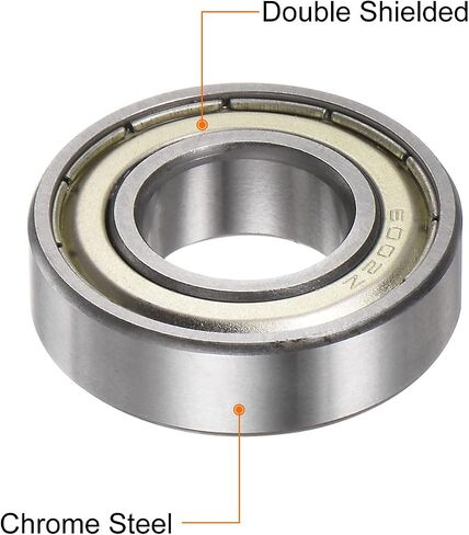uxcell 6004-ZZ Deep Groove Ball Bearings 20mm Bore 42mm OD 12mm Thick Chrome Steel ABEC3 Accuracy Z3 Noise Level 2pcs in Saudi Arabia