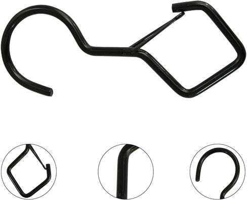 خطاف Q-Hanger S 12 قطعة مقاس 4 بوصات أسود Q Hanger S مع مشبك أمان، خطافات لولبية لأضواء سلسلة خارجية، خطافات سقف لنباتات التعليق، خطاف ضوء S in Saudi Arabia