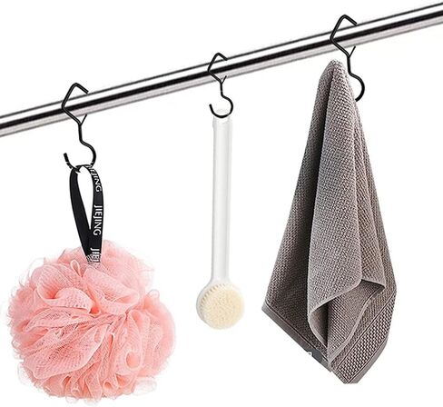 خطاف Q-Hanger S 12 قطعة مقاس 4 بوصات أسود Q Hanger S مع مشبك أمان، خطافات لولبية لأضواء سلسلة خارجية، خطافات سقف لنباتات التعليق، خطاف ضوء S in Saudi Arabia