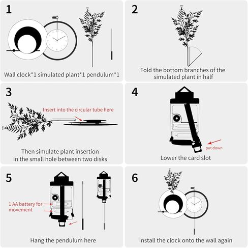 ساعة حائط حديثة كبيرة لغرفة المعيشة، ساعة حائط مزخرفة مع بطارية بندول صامتة تعمل بديكور جداري معدني ل/غرفة النوم/المدخل/الممرات/ديكور المواقد in Kuwait