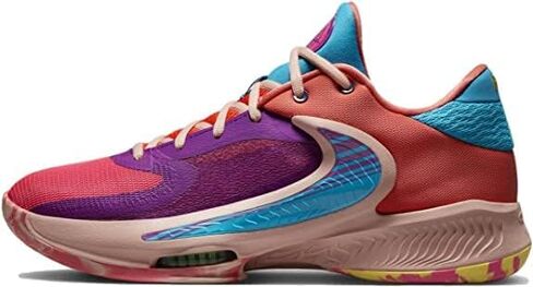 Nike Men's Zoom Freak 4 Basketball Shoes (Vivid Purple/Laser Blue, 13) in Saudi Arabia