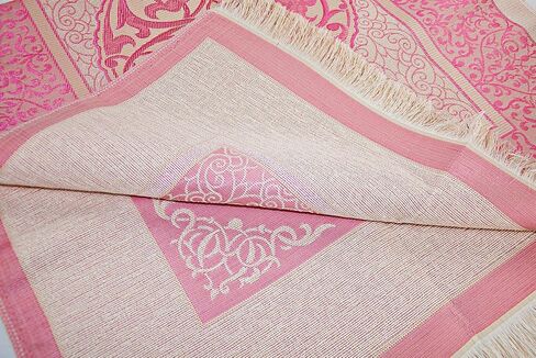Muslim Prayer Rug and Prayer Beads with Elegant Cylinder Gift Box | Janamaz | Sajadah | Soft Islamic Prayer Rug | Islamic Gifts Set | Prayer Carpet Mat, Taffeta Fabric, Black in Saudi Arabia