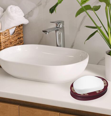 موزع صابون الحمام/مضخة اللوشن المشهورة، مجموعة Vlegant Rosa، عنابي/ذهبي in Kuwait