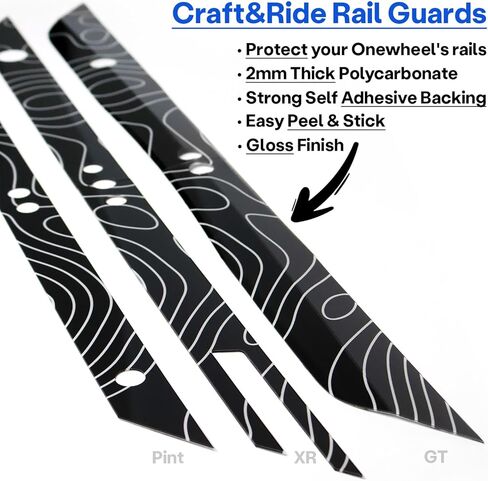 حراس السكك الحديدية الحرفية والركوب | واقيات السكك الحديدية ذات العجلة الواحدة مع حماية من البولي كربونات | حماية قضبان العجلة الواحدة، متينة، قابلة للتقشير واللصق | اكسسوارات ونويل | متوافق مع ون ويل + XR | تريبي in Kuwait