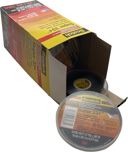 10 Rolls of 3M Scotch 06133 Super 33+ Vinyl Black Electrical Tape 3/4" x 52 FT in Saudi Arabia