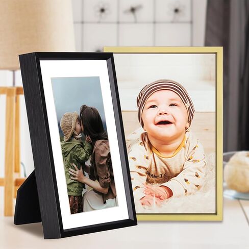 3.5x5 Picture Frame Set of 3, Black Metal Photo Frames with HD Glass, Fits 2.5x3.5 with Mat or 3.5x5 without Mat, Wall Hanging and Table Display in Saudi Arabia