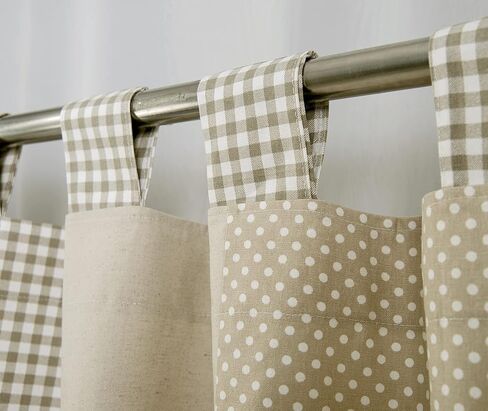 ستائر نافذة المطبخ البدائية الكلاسيكية الريفية، ستائر نافذة علوية منقوشة على شكل مزرعة، مقاس 51 بوصة × 17 بوصة، رمادي داكن in Kuwait