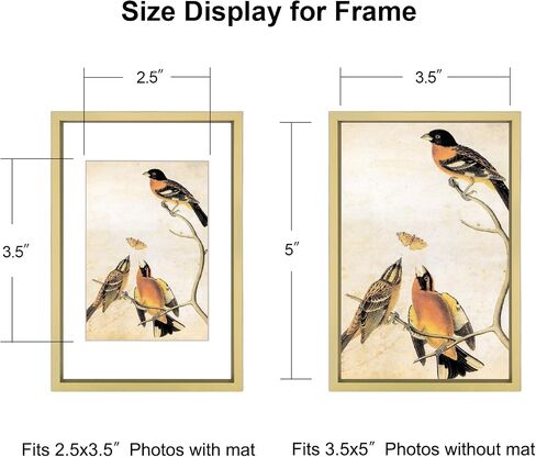 3.5x5 Picture Frame Set of 3, Black Metal Photo Frames with HD Glass, Fits 2.5x3.5 with Mat or 3.5x5 without Mat, Wall Hanging and Table Display in Saudi Arabia