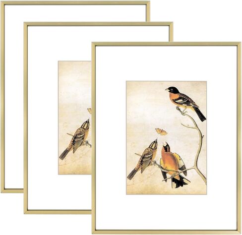 3.5x5 Picture Frame Set of 3, Black Metal Photo Frames with HD Glass, Fits 2.5x3.5 with Mat or 3.5x5 without Mat, Wall Hanging and Table Display in Saudi Arabia