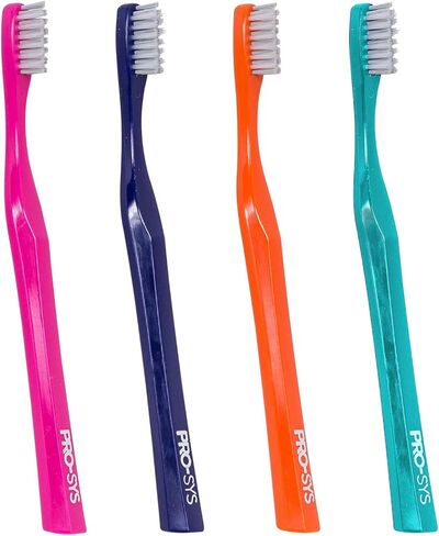 PRO-SYS® Kids Toothbrush (Colorful 4-Pack) - Made with Soft Dupont™ Tapered Bristles (Ages 8-12) in Saudi Arabia