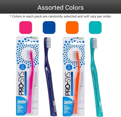 PRO-SYS® Kids Toothbrush (Colorful 4-Pack) - Made with Soft Dupont™ Tapered Bristles (Ages 8-12) in Saudi Arabia