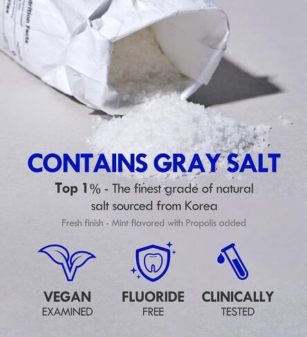 Clean Breath Toothpaste with Gray Salt | Natural Toothpaste for Fresh Breath, Zero Cavity and Resilient Gums | Mild Scent, No Fluoride & Mint Flavored Toothpaste (Couple Set) in Saudi Arabia